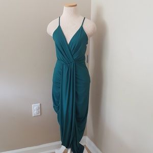 Charlotte Russe Teal Draped Dress